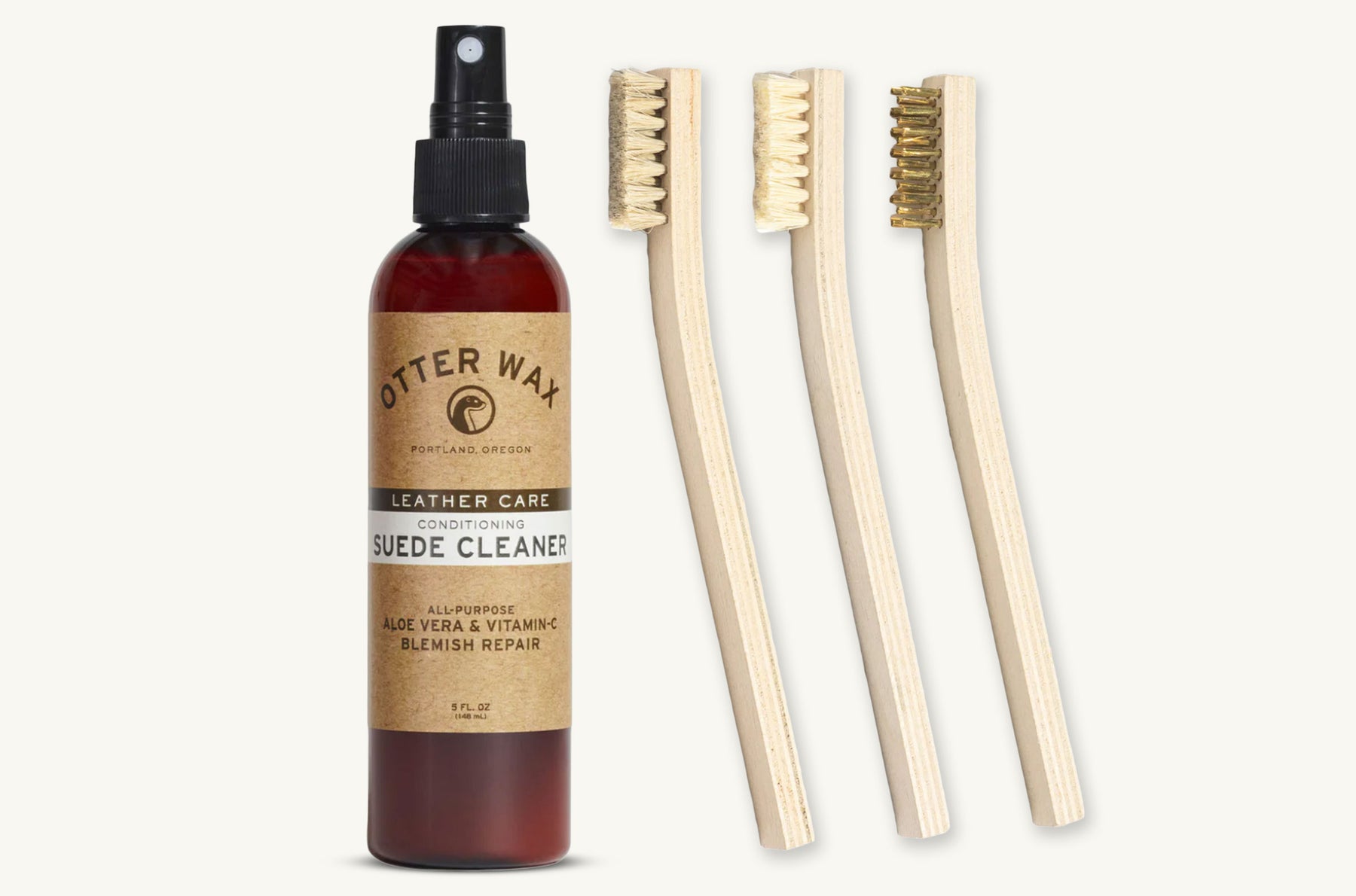 Kit de limpieza de ante con cera de nutria 